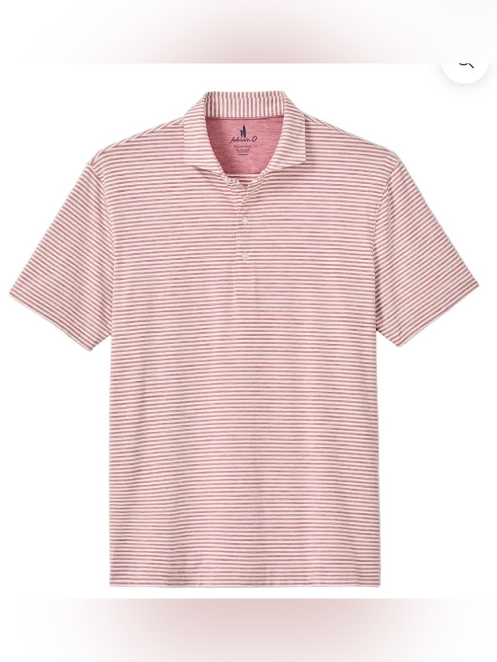 NWT-JOHNNIE O SEYMOUR STRIPE PERFORMANCE FEATHERWEIGHT POLO / Medium